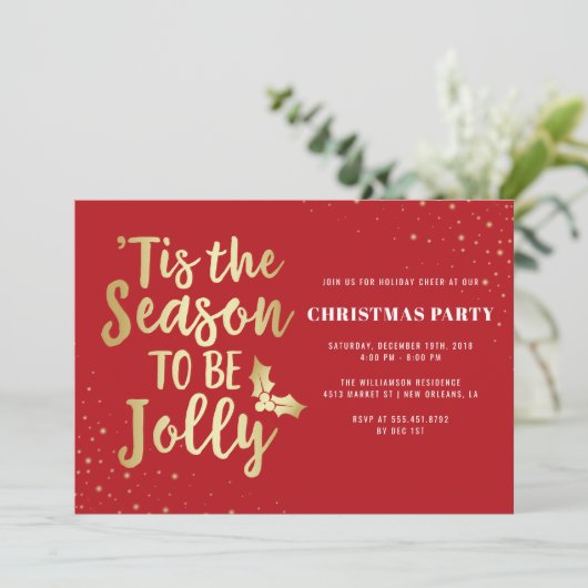 金ゴールドは今シーズンすてき |クリスマスパーティー 招待状 (スタンド正面)