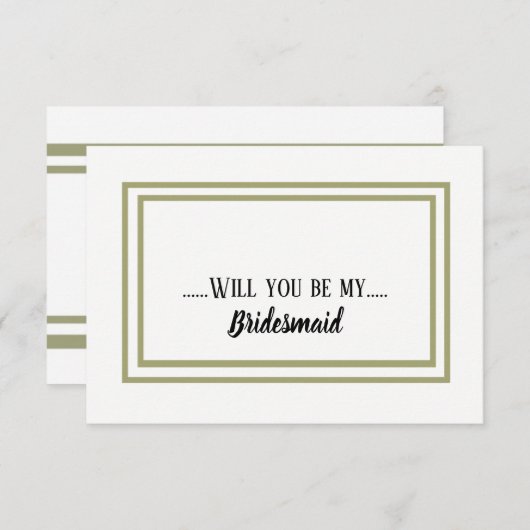 金ゴールドは僕の花嫁介添人になる 招待状 (正面/裏面)