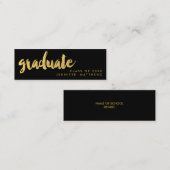 金ゴールドは原稿|の名刺を卒業させます コーリングカード (正面/裏面)