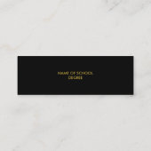 金ゴールドは原稿|の名刺を卒業させます コーリングカード (裏面)