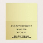 金ゴールドは名刺を折りました 名刺 (内部フラット)