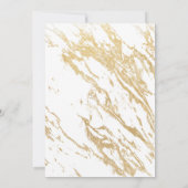 金ゴールドは市場のブライダルシャワーの招待状から外れている 招待状 (裏面)