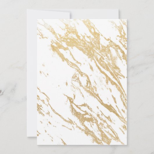 金ゴールドは市場のブライダルシャワーの招待状から外れている 招待状 (裏面)