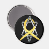 金ゴールドは幼年期の蟹座のリボンを"絵を描きました" マグネット (正面/裏面)