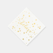 金ゴールドは手書き2% pipe%の休日の紙ナプキンを信じます スタンダードカクテルナプキン (角)