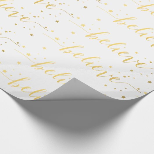 金ゴールドは手書き|の休日の包装紙を信じます ラッピングペーパー (角)