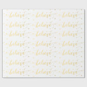 金ゴールドは手書き|の休日の包装紙を信じます ラッピングペーパー (フラット)