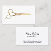 金ゴールドは最小主義の美容師のヘアーサロンを切ります 名刺 (正面/裏面)