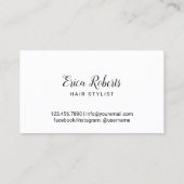 金ゴールドは最小主義の美容師のヘアーサロンを切ります 名刺 (裏面)