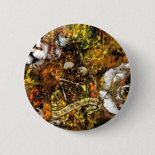 金ゴールドは死ボタンを耕します 缶バッジ (正面)