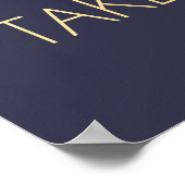 金ゴールドは甘い兆し |タイポグラフィ エレガント ポスター (角)