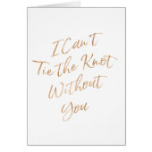 金ゴールドは私あなたなしで上がりました"結び目を"結ぶことができません (正面)