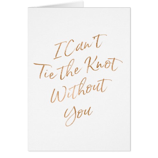 金ゴールドは私あなたなしで上がりました"結び目を"結ぶことができません (正面)