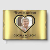 金ゴールドは私たちのハート葬儀で永遠に傾いた ゲストブック (正面)