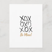 金ゴールドは私のだ！キスXOXOバレンタイン シーズンポストカード (正面)