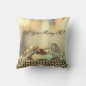 金ゴールドは私のプロポーザルのスクリプトと結婚する クッション (裏面)