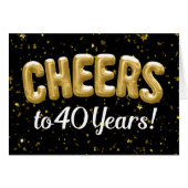 金ゴールドは第40誕生日40年のに応援を風船のようにふくらませます (正面横)