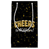 金ゴールドは第40誕生日40年のに応援を風船のようにふくらませます スモールペーパーバッグ (正面)