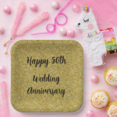 金ゴールドは結婚50周年を迎えた ペーパープレート (パーティー)