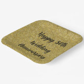 金ゴールドは結婚50周年を迎えた ペーパープレート (傾斜あり)