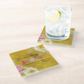 金ゴールドは賛美KJV聖なる書物、 経典 ガラスコースター (アングル)