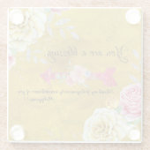 金ゴールドは賛美KJV聖なる書物、 経典 ガラスコースター (裏面)