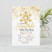 金ゴールドは赤ちゃんシャワーの途中で少し雪が降っている 招待状 (スタンド正面)