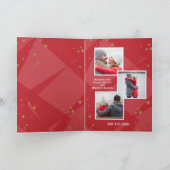 金ゴールドは4写真のコラージュ|の休日の写真を信じます シーズンカード (内部)