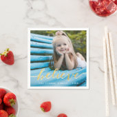 金ゴールドは|の休日の写真に紙ナプキンを信じます スタンダードカクテルナプキン (インサイチュ)