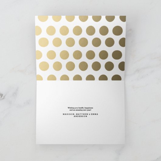 金ゴールドは|の休日の写真の挨拶状を信じます シーズンカード (内部)