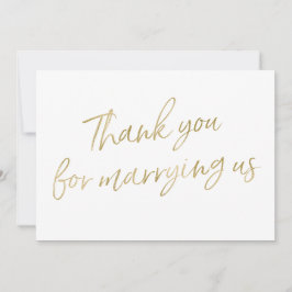 金ゴールドは"結婚するために感謝していしています私達と" サンキューカード
