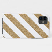 金ゴールドはIphone 5の箱を縞で飾ります Case-Mate iPhoneケース (裏面(横))