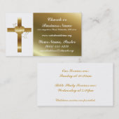 金ゴールドはwの鳩教会大臣名刺を交差させます 名刺 (正面/裏面)