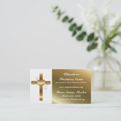 金ゴールドはwの鳩教会大臣名刺を交差させます 名刺 (スタンド正面)