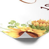 金ゴールドひまわりウェルカムカボチャ1st誕生日 ポスター (角)