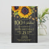 金ゴールドひまわりカントリーバーンウッド100素晴らしい年 招待状 (スタンド正面)