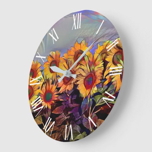 金ゴールドひまわりコレクシエレガントョン ラージ壁時計 (傾斜)
