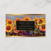 金ゴールドひまわりコレクシエレガントョン 名刺 (正面)