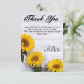 金ゴールドひまわりサンキューカード サンキューカード (スタンド正面)