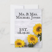 金ゴールドひまわりサンキューカード サンキューカード (裏面)