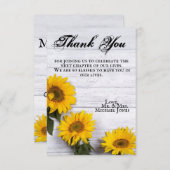 金ゴールドひまわりサンキューカード サンキューカード (正面/裏面)
