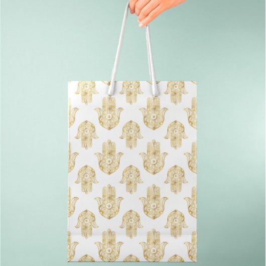 金ゴールドひまわりハンザハンド ミディアムペーパーバッグ