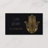 金ゴールドひまわりハンザハンド 名刺 (正面)