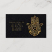 金ゴールドひまわりハンザハンド 名刺 (裏面)