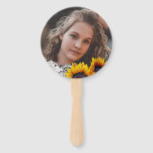 金ゴールドひまわりバーラップレースPHOTO卒業パーティー ハンドファン (裏面)