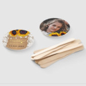 金ゴールドひまわりバーラップレースPHOTO卒業パーティー ハンドファン (組立なし)