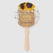 金ゴールドひまわりバーラップレースPHOTO卒業パーティー ハンドファン (正面)