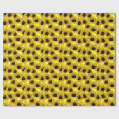 金ゴールドひまわり包み紙黄花紙 ラッピングペーパー (フラット)