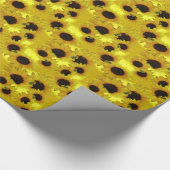 金ゴールドひまわり包み紙黄花紙 ラッピングペーパー (角)