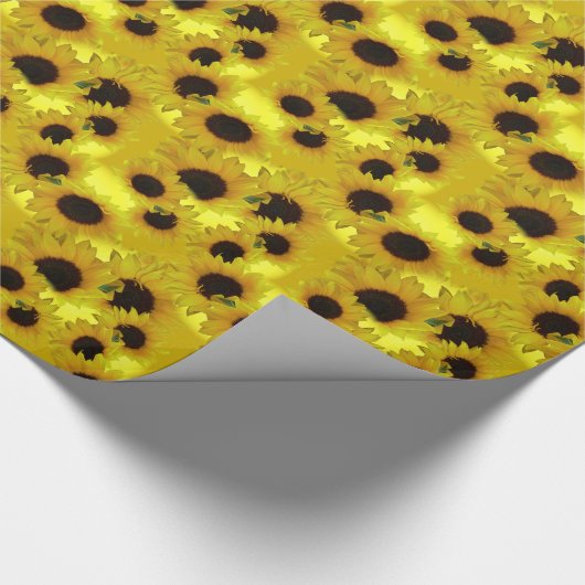 金ゴールドひまわり包み紙黄花紙 ラッピングペーパー (角)